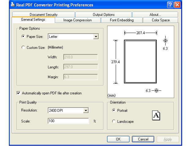 Click to view Real PDF Converter 3.2 screenshot